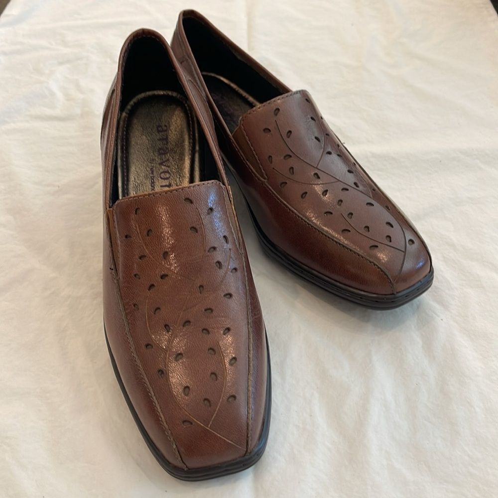 NWOT Aravon by‎ New Balance Kiley Premium Leather Slip-On Loafer Brown Size 7 - Picture 13 of 13